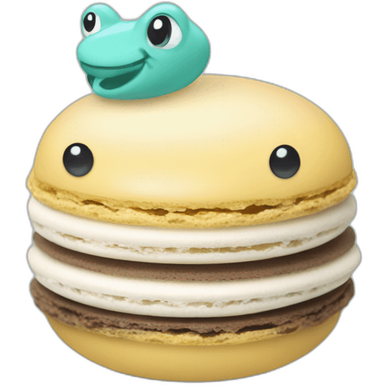 macaron with seapig emoji