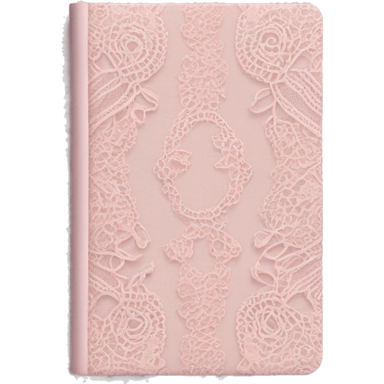 pastel pale pink lace journal  emoji