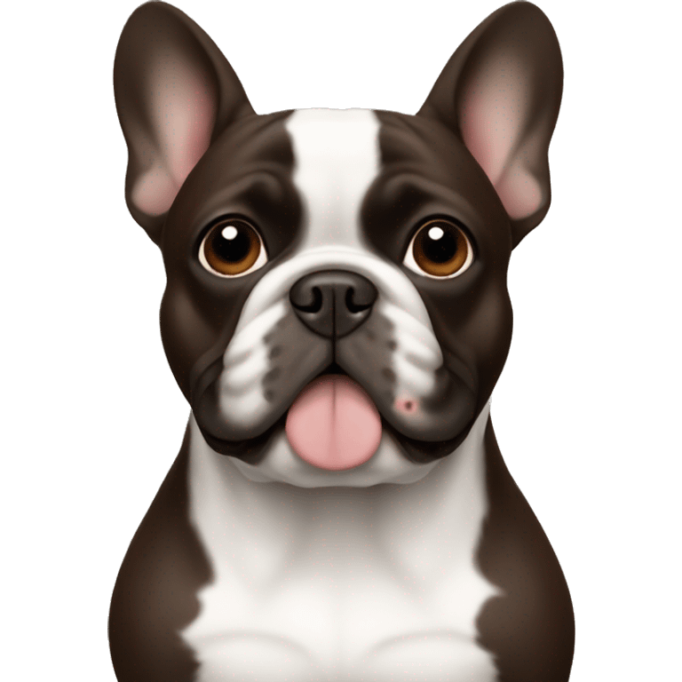 dark brown french bulldog emoji