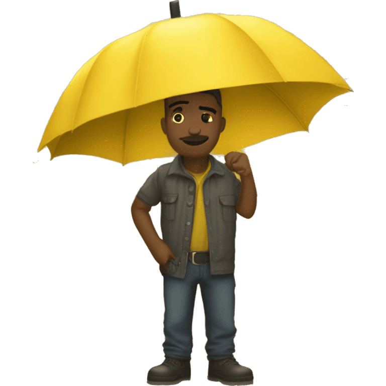 guarda chuva amarelo fechado emoji