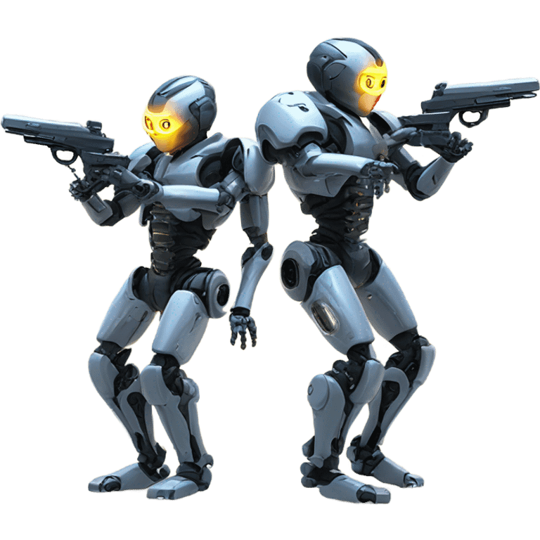 Cyborgs fighting emoji