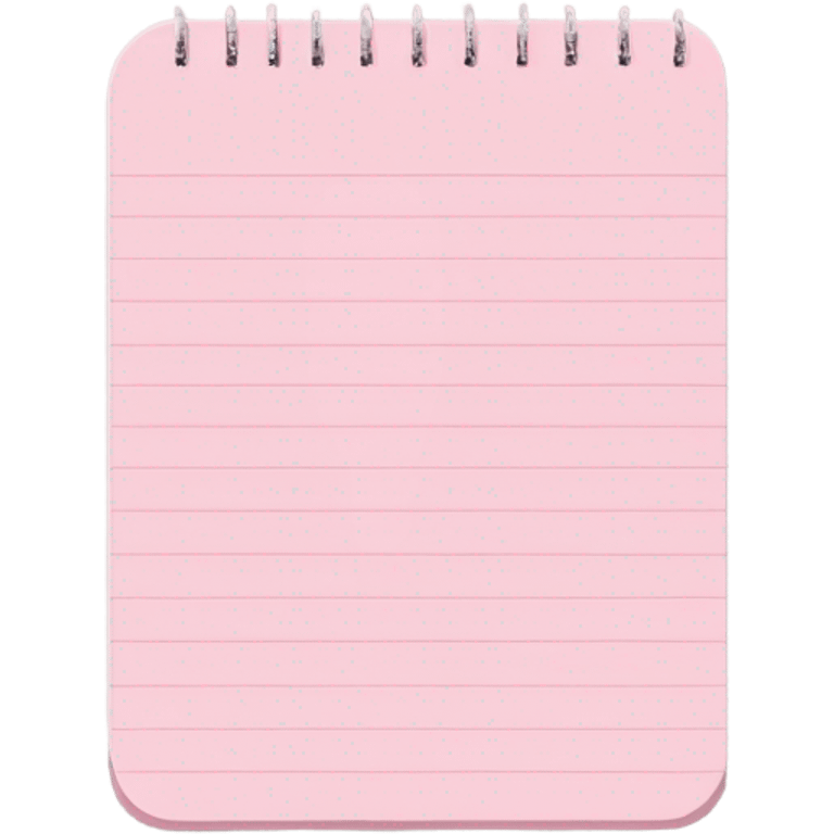 light pink notepad emoji