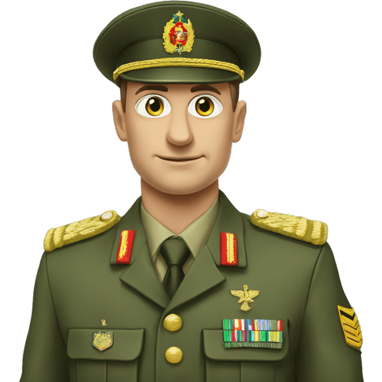 Zelenskyi in the uniform of the army emoji