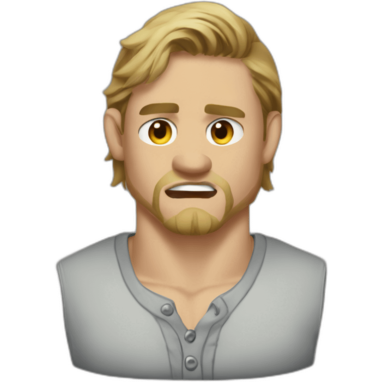 charlie hunnam angry cartoon wearing henley emoji