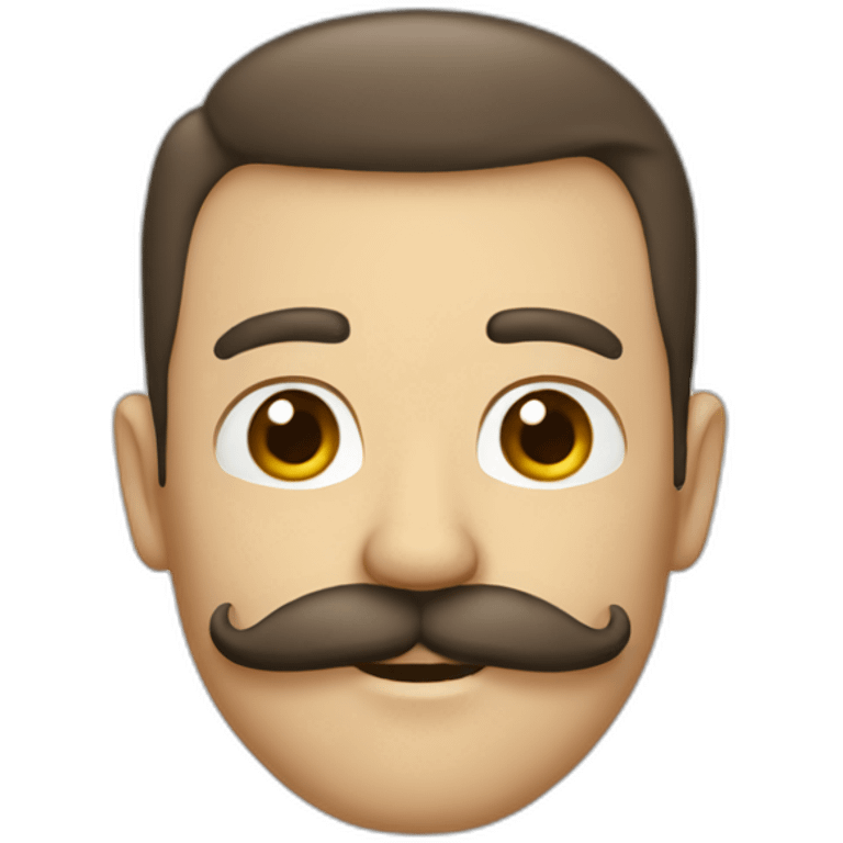 Homme avec une moustache rectangulaire emoji