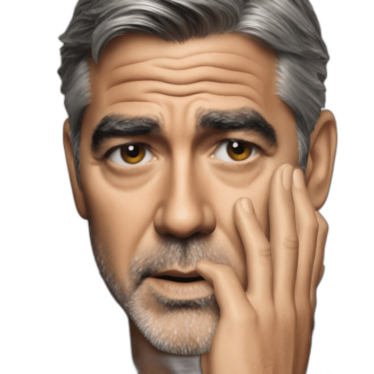 George Clooney crying emoji