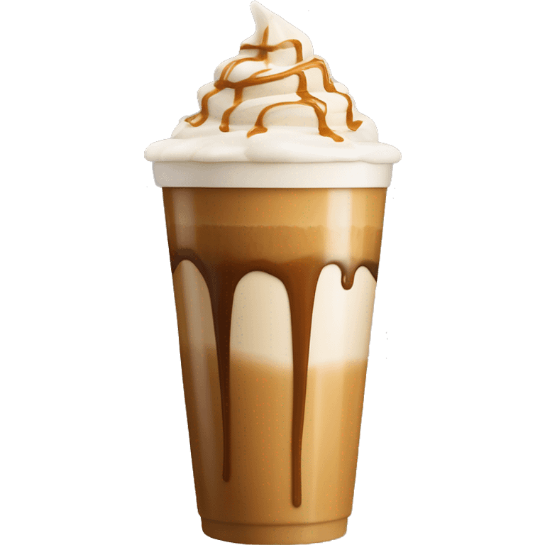 Frappuccino caramel drizzle ￼ with caramel creamer ￼  ￼ emoji