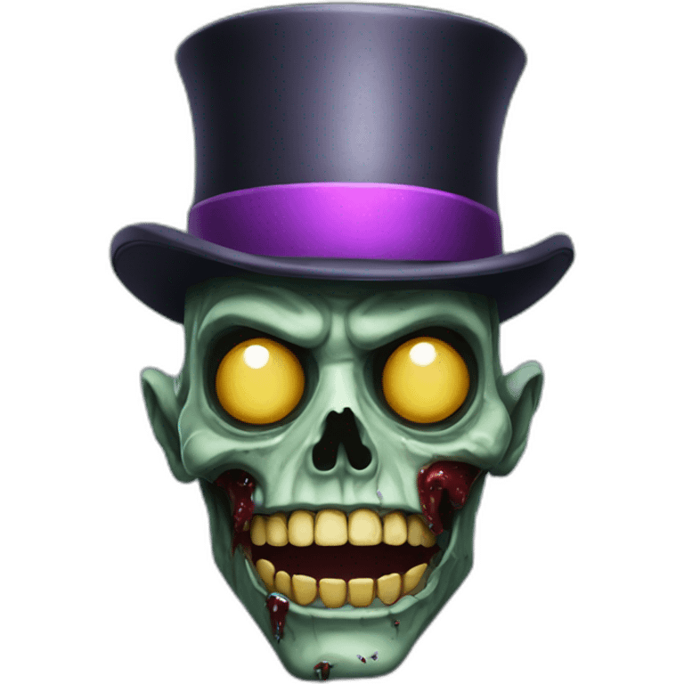 top hat zombie emoji