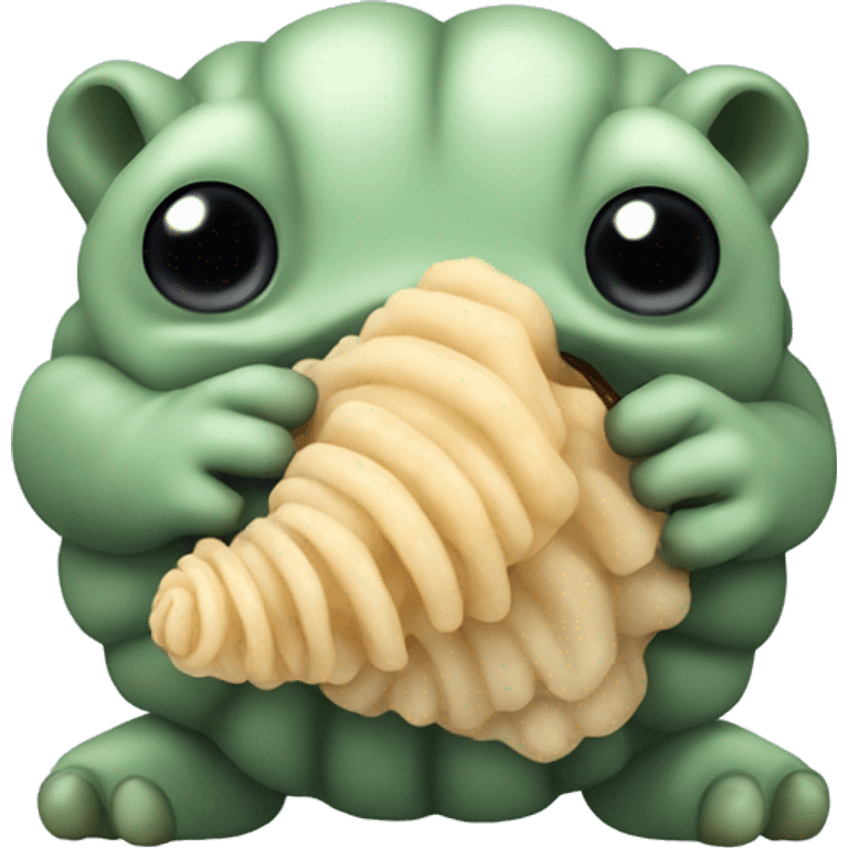 Cute Tardigrade eating  emoji