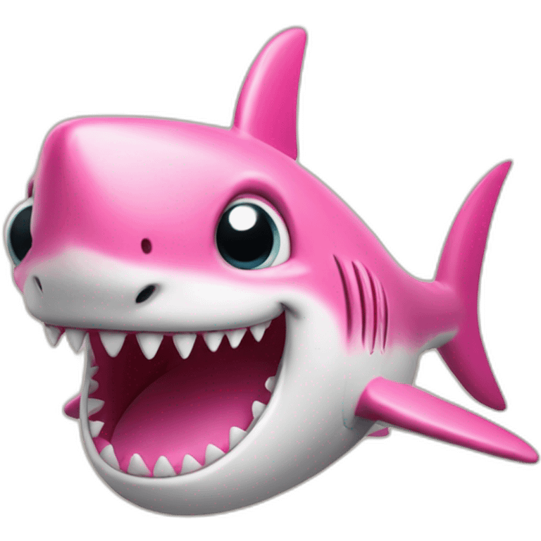 pink shark happy emoji