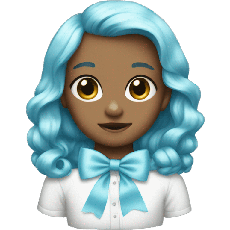 Baby blue bow emoji