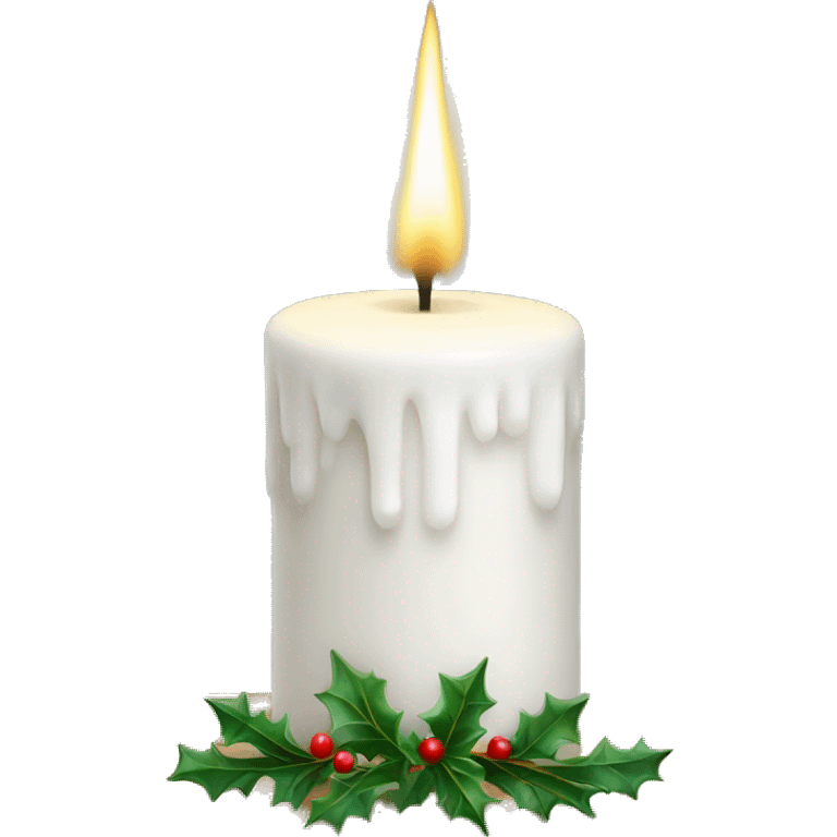 White candle christmas emoji