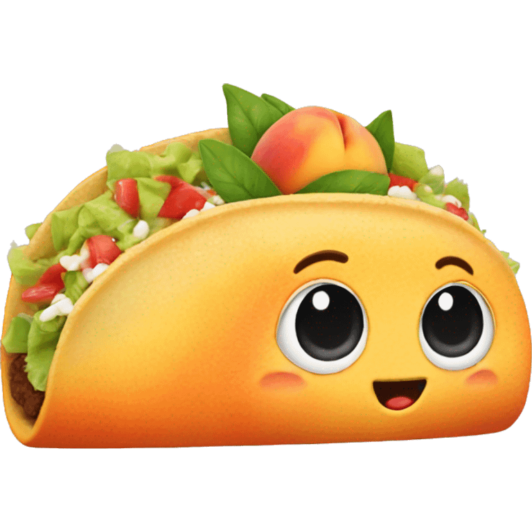 Sweet peach taco emoji