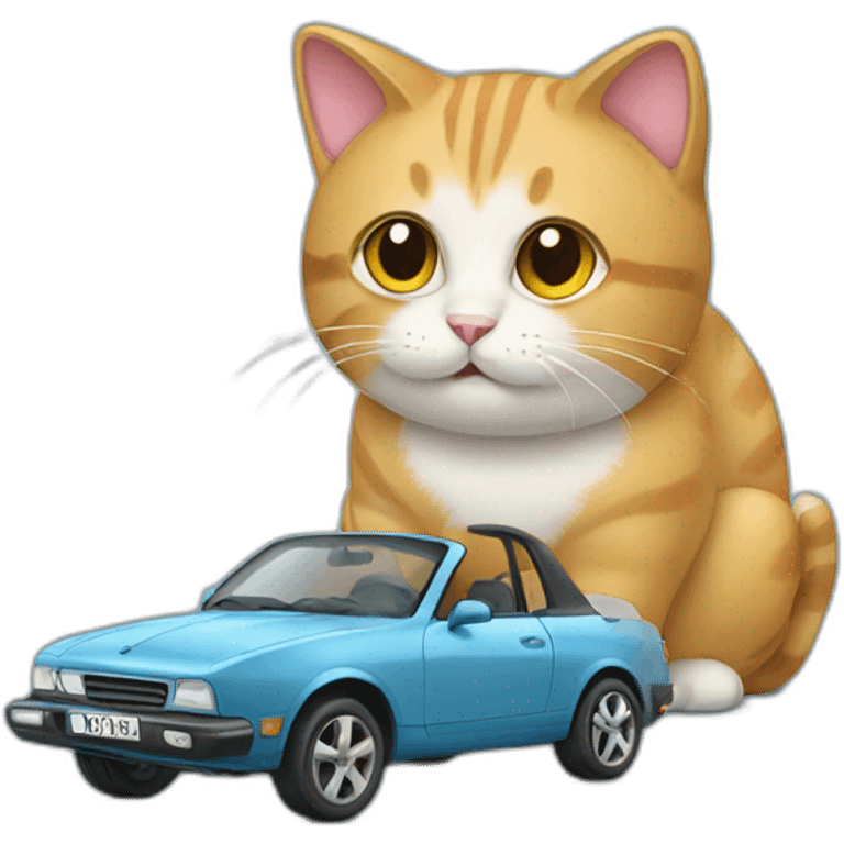 cat with car emoji