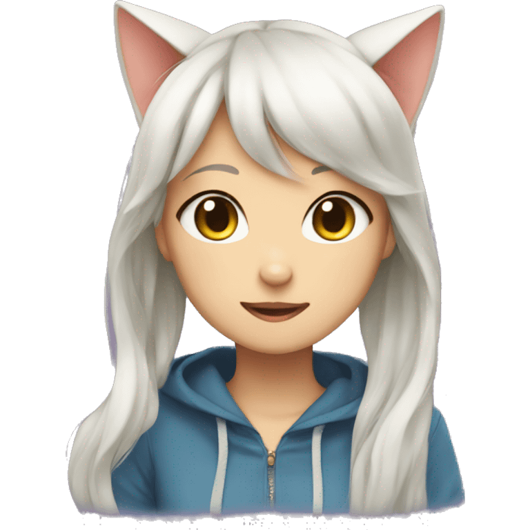 an anime cat girl emoji