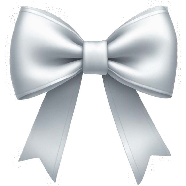 white satin bow emoji