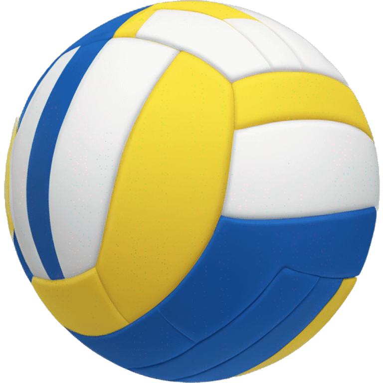 volleyball yellow and blue coloured  emoji