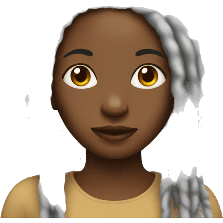 Black woman with dreads emoji