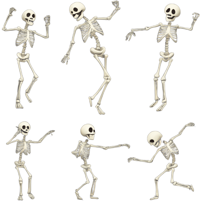 Dancing skeletons  emoji