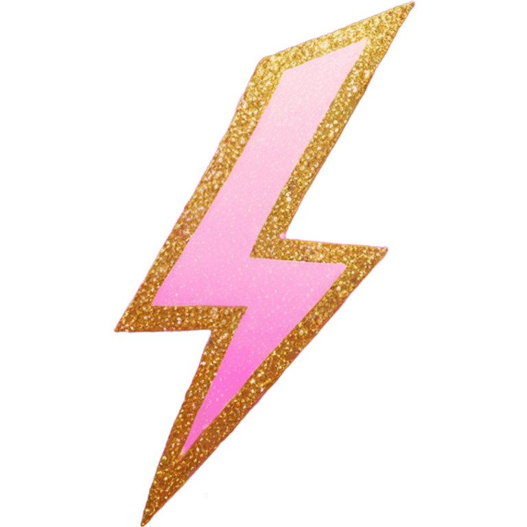 Pink ombre lightning bolt with glitter  emoji