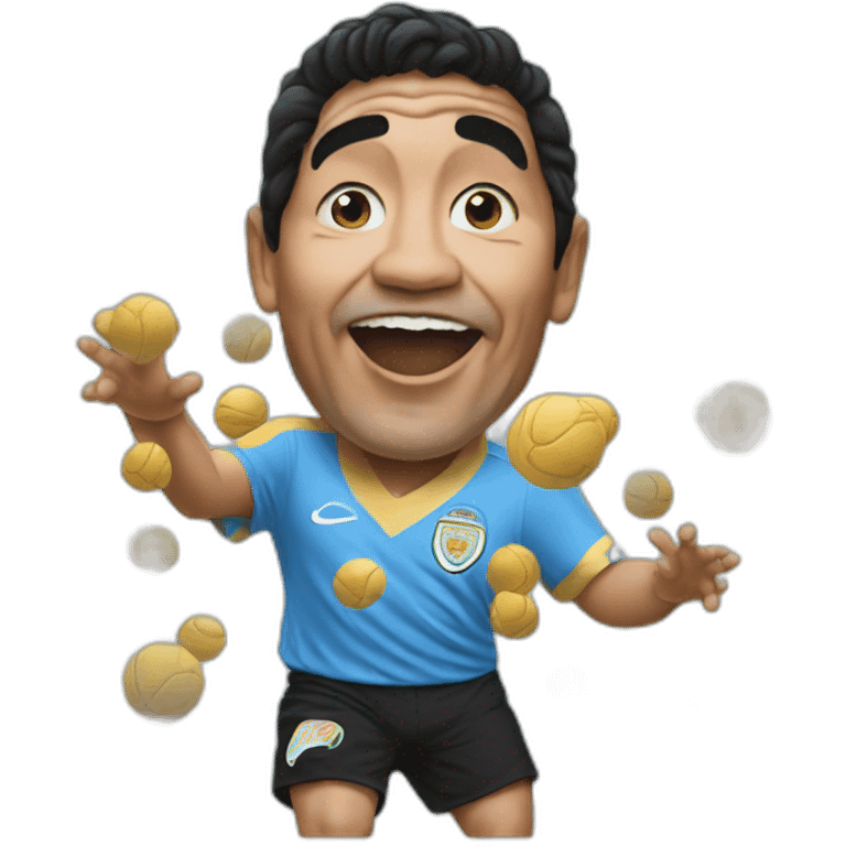 Maradona juggling babies emoji