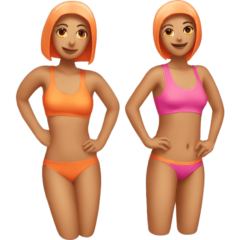 Orange and pink bathing suit  emoji