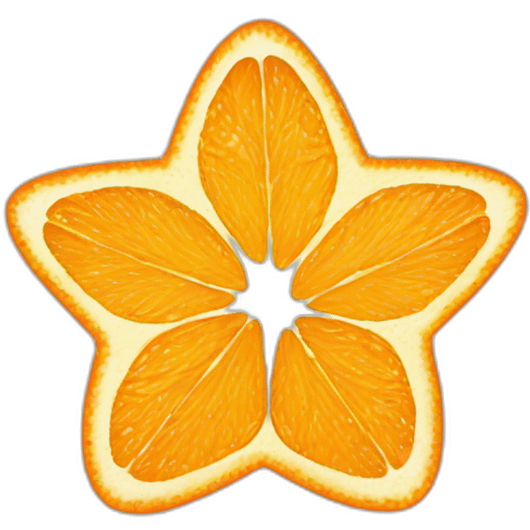 Star shape sliced orange emoji