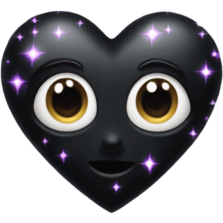 Black heart with sparkle  emoji