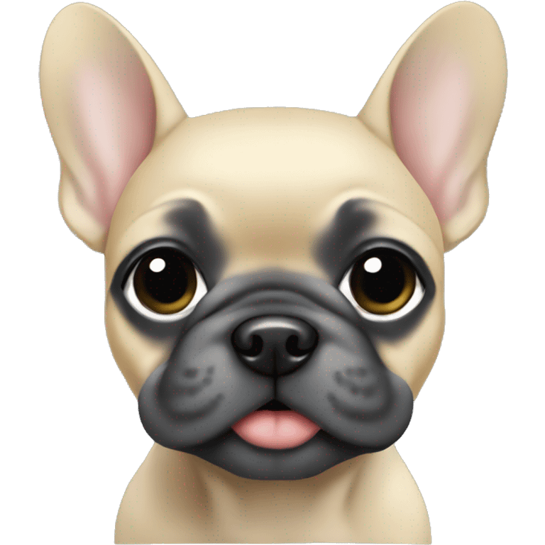 Grey and black frenchie blonde girl  emoji