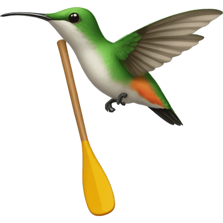 Hummingbird with a paddle  emoji