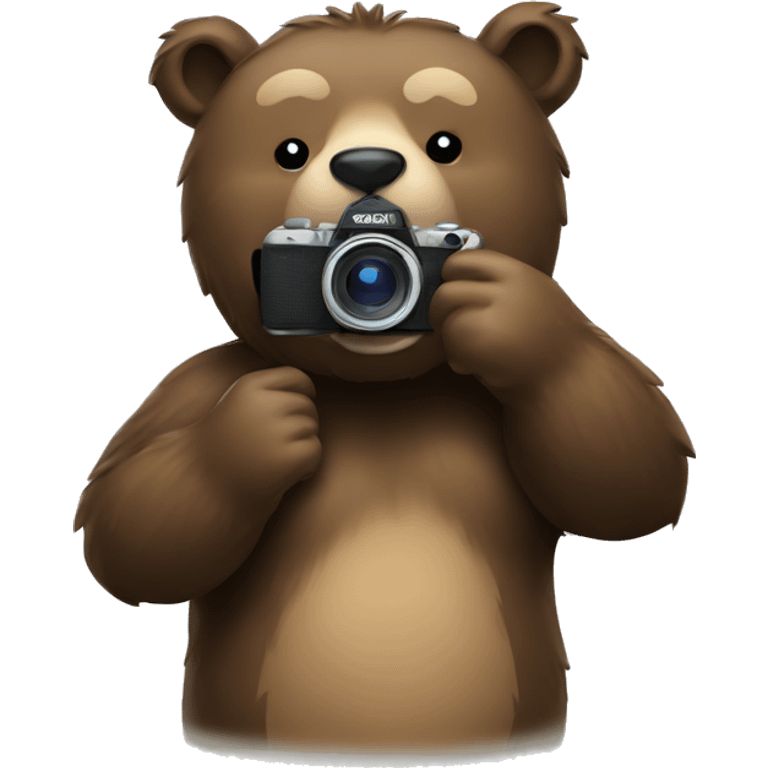 Bear taking photo emoji