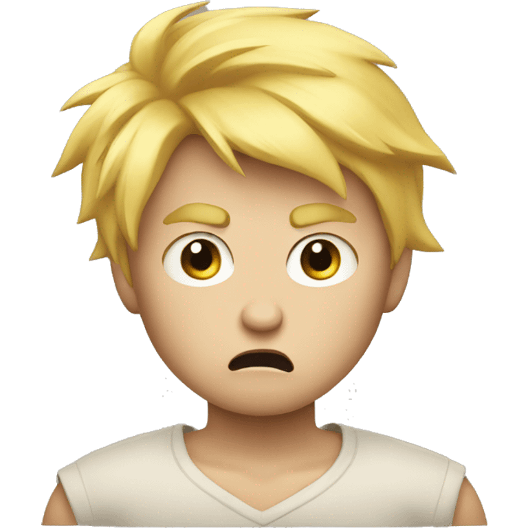 very angry blond boy  emoji