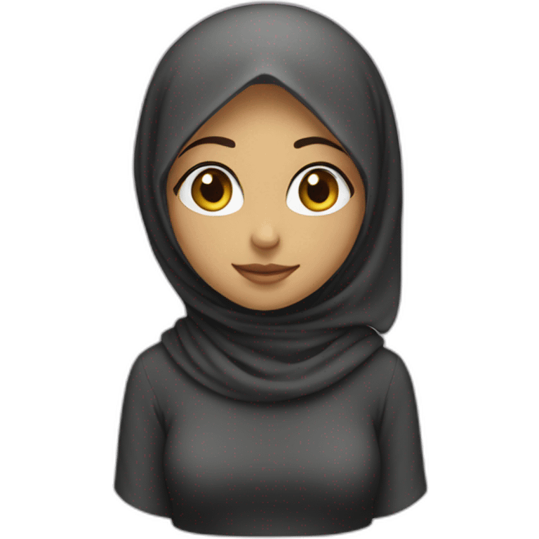 Hijab girl work on pc emoji