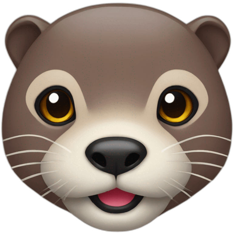 Colorful otter emoji