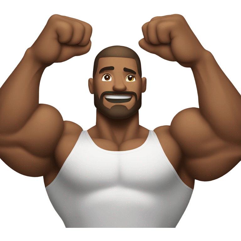 man with very big biceps emoji