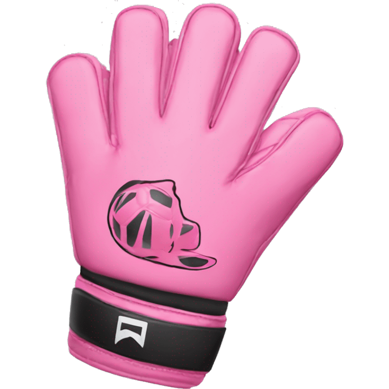 Pink soccer goalie gloves emoji