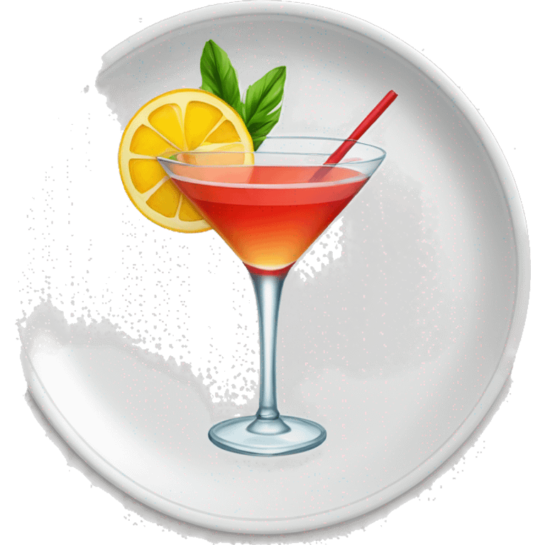 Cocktail food plate  emoji