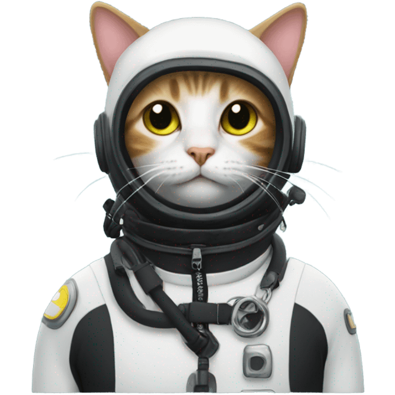 Cat wearing a scuba suit emoji