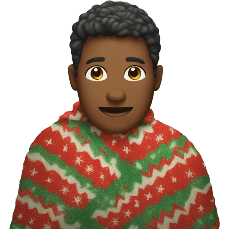 Warm Christmas blanket emoji