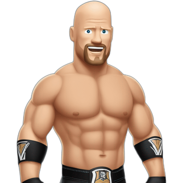 Wwe Steve Austin with steel beer emoji