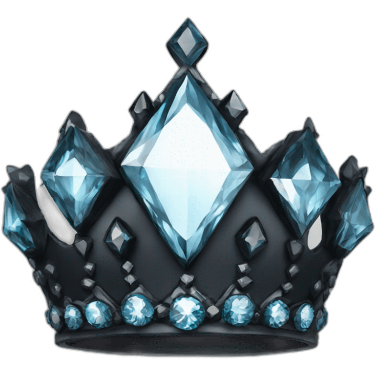 Black diamond crown emoji