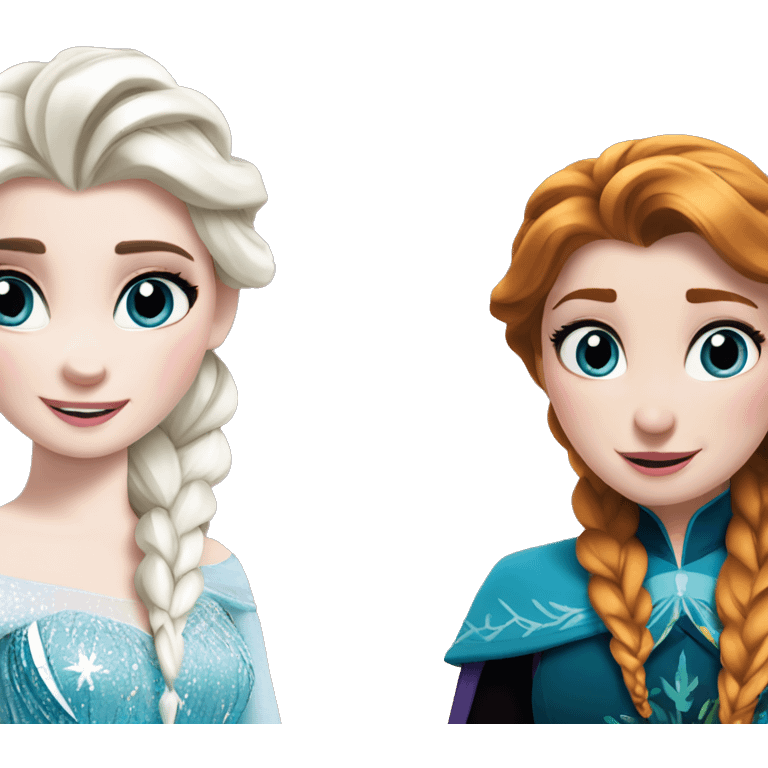 elsa and anna emoji