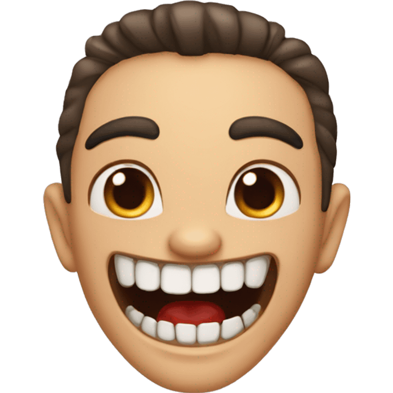 feliz con dientes de vampiros emoji