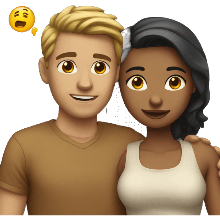 Girl with boyfriend  emoji