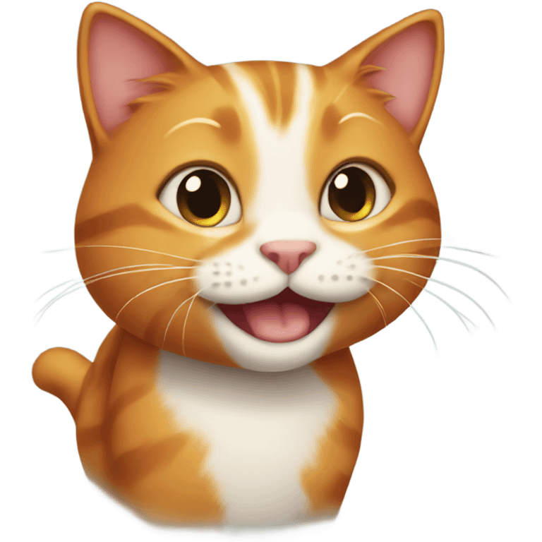 Ginger cat smiling emoji