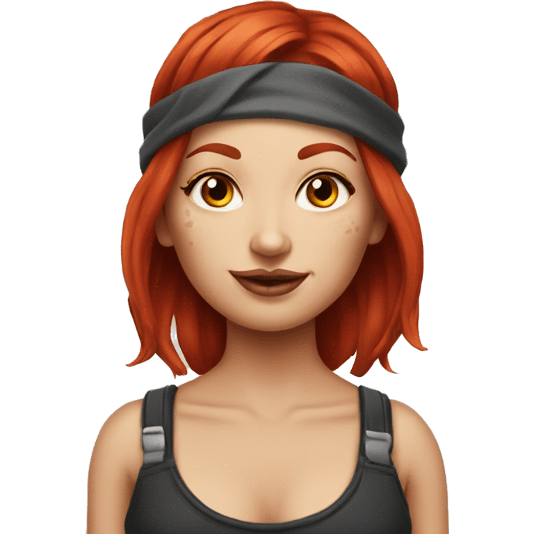 Redhead girl tattoo artist emoji