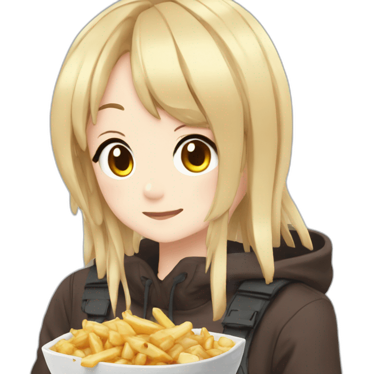 poutine in anime girl emoji