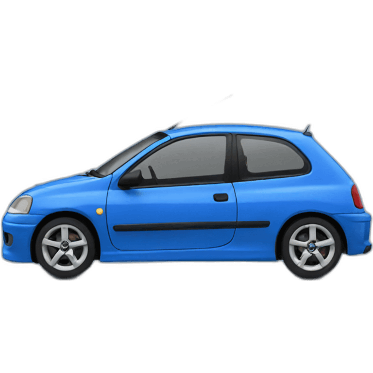 Drifting blue renault on side emoji