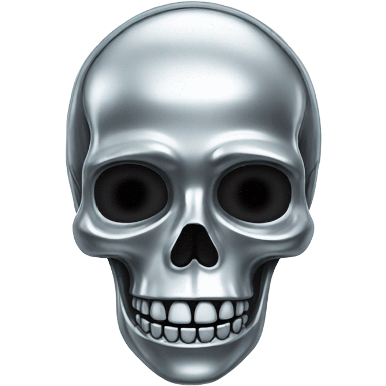 Skeleton made of chrome emoji