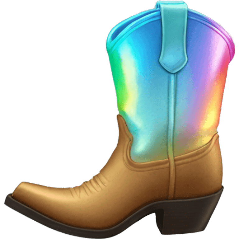 Iridescent cowboy boots emoji